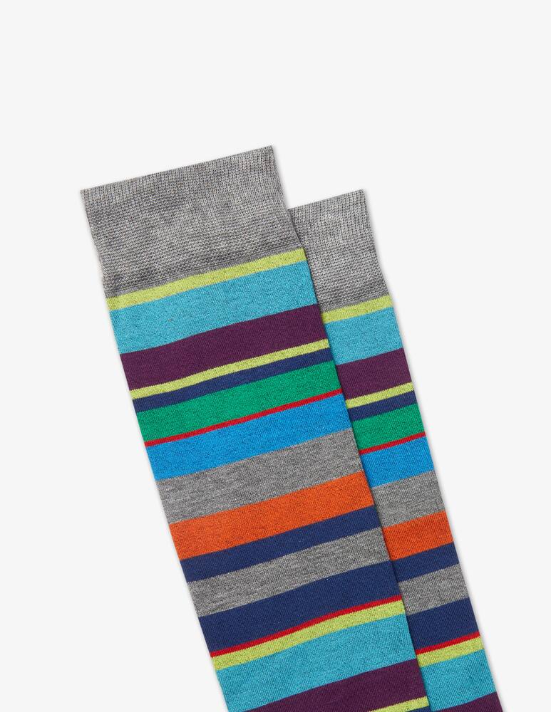rinascente Gallo Multicolor striped ultra light weight long sock 