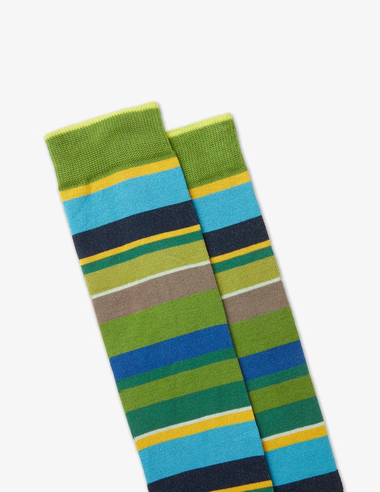rinascente Gallo Multicolor striped light weight long sock 