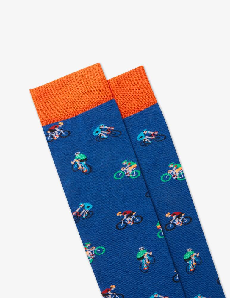 rinascente Gallo Calzino lungo leggerissimo fantasia ciclisti enjoy the ride Multicolor 