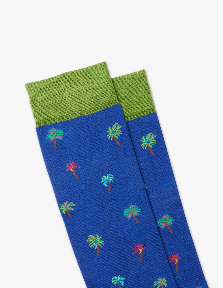 rinascente Gallo Palms patterned ultra weight long sock 