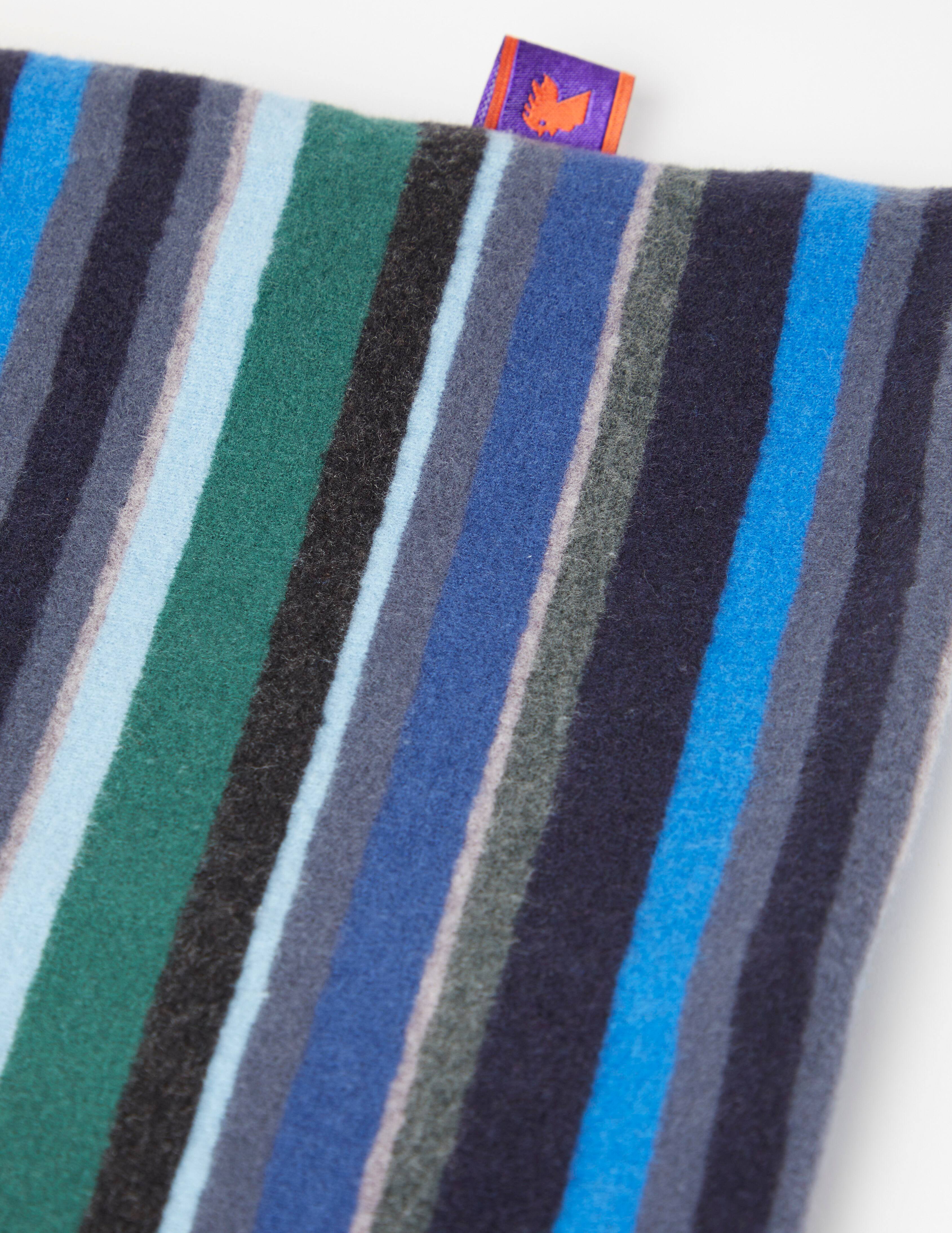 GALLO Sciarpa unisex pile nero righe multicolor Eucalipto/Rame [Uomo] Elsa Boutique