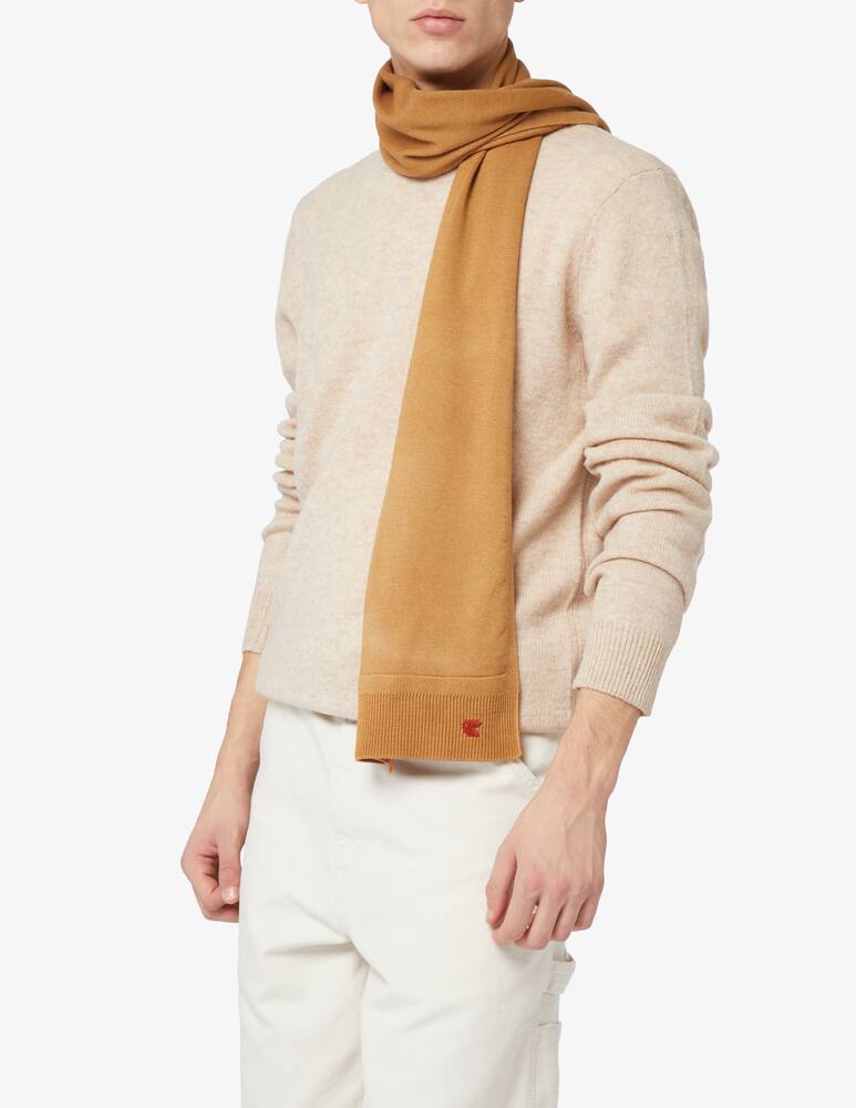 rinascente Gallo Sciarpa con bordi a coste e ricamo