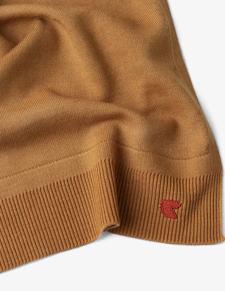 rinascente Gallo Sciarpa con bordi a coste e ricamo