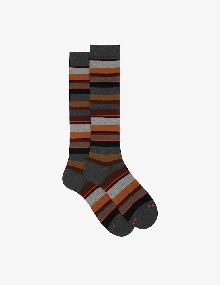 Gallo Calzino lungo leggero righe multicolor - immagine 1 Gallo Calzino lungo leggero righe multicolor - immagine 1