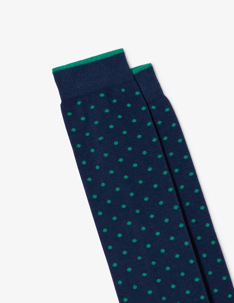 rinascente Gallo Box pois blu con multi riga rossa
