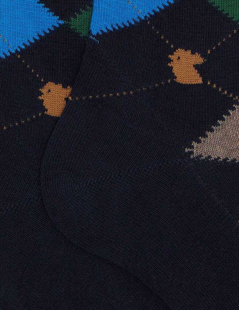 rinascente Gallo Calze lunghe fantasia intarsia