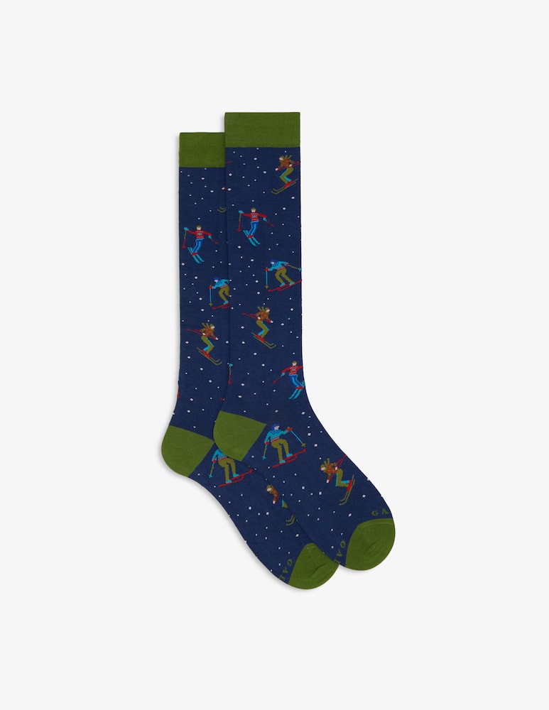 rinascente Gallo Skiers pattern socks