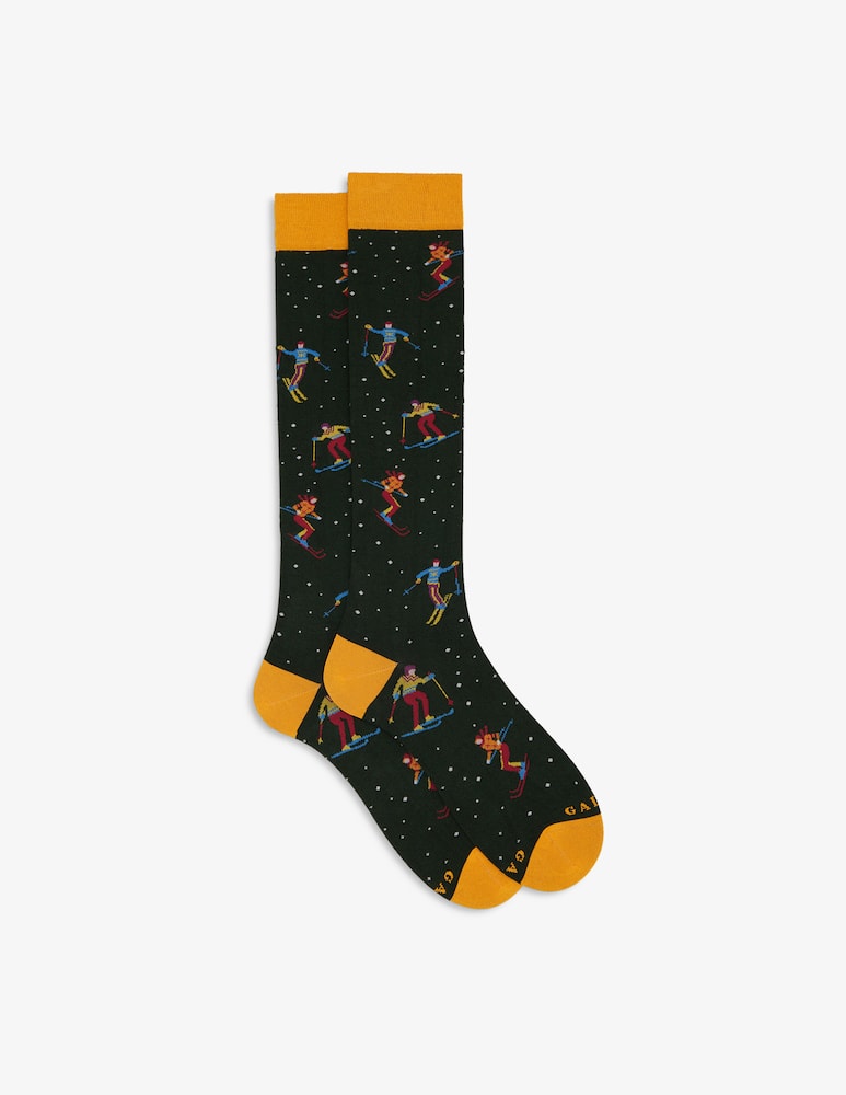 rinascente Gallo Skiers pattern socks