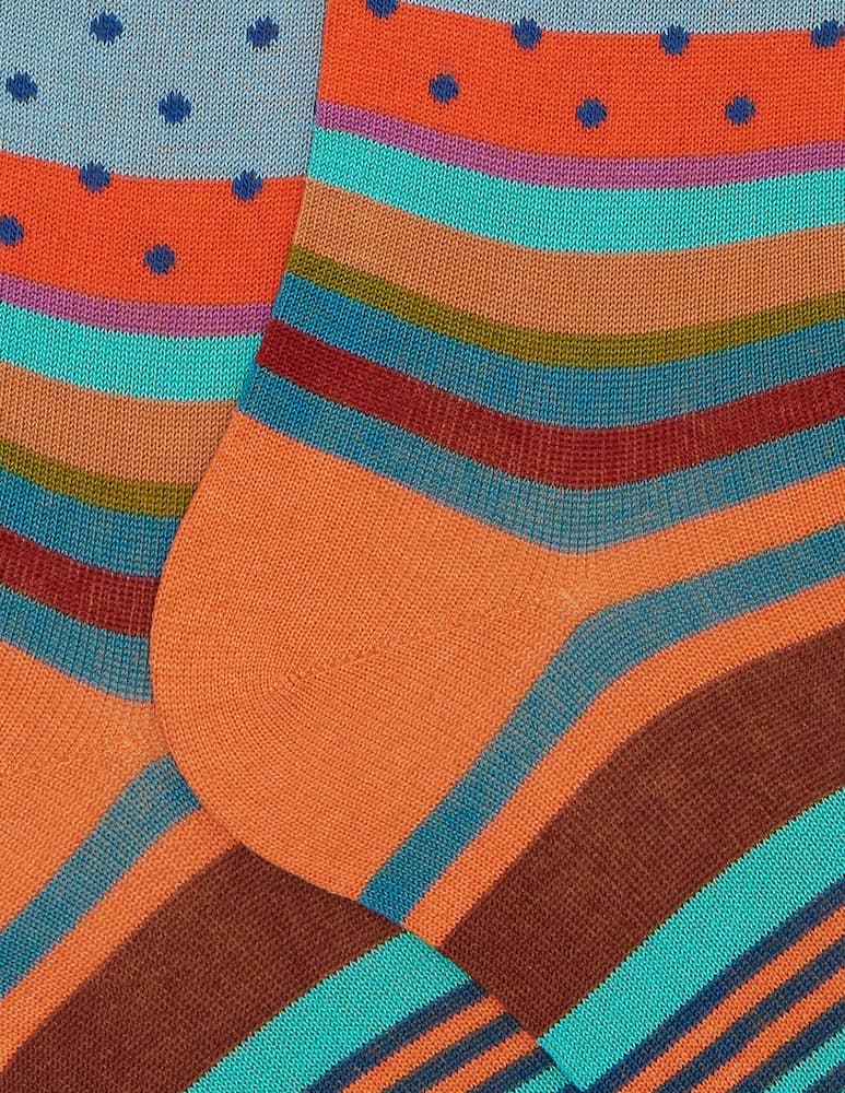 rinascente Gallo Calze lunghe fantasia pois righe