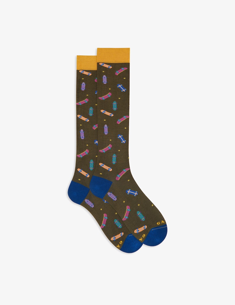 rinascente Gallo Skateboard pattern socks