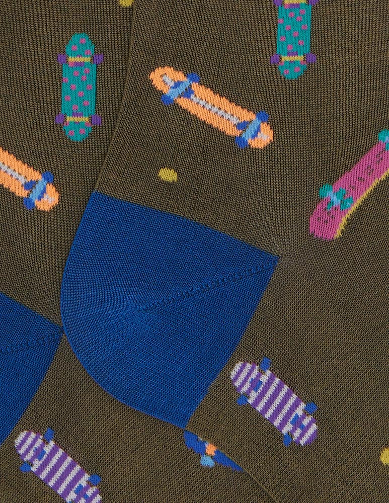 rinascente Gallo Skateboard pattern socks