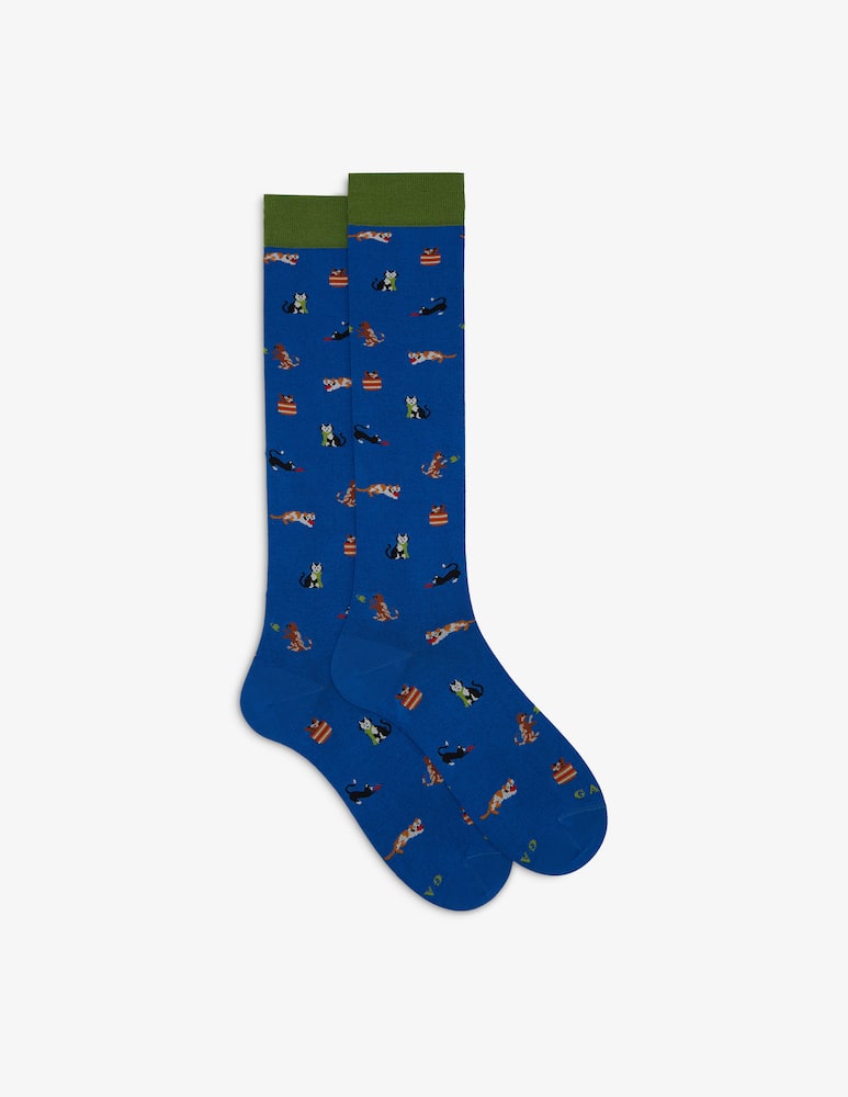 Gallo Cat pattern long socks - picture 1