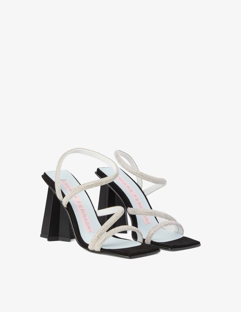 rinascente Chiara Ferragni Stella braided rhinestone sandals