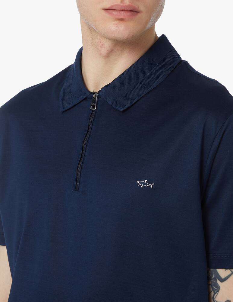 rinascente Paul & Shark Zipped short sleeve polo 