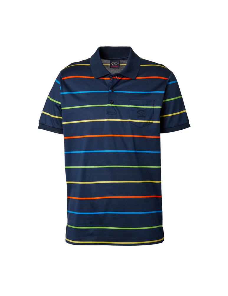 rinascente Paul & Shark Polo mc jersey righe con taschino - multicolor