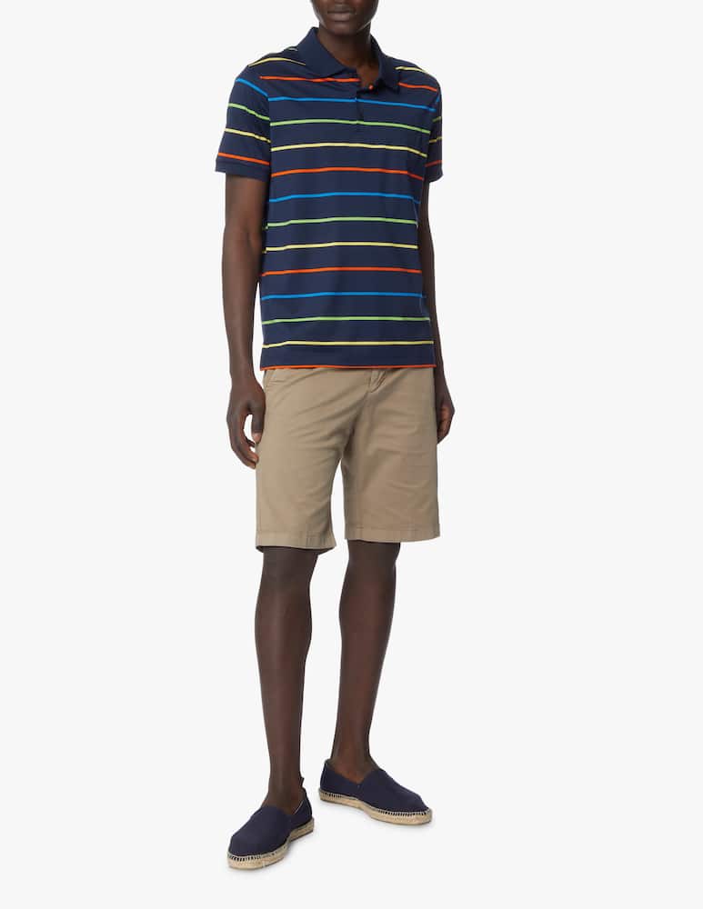 rinascente Paul & Shark Polo mc jersey righe con taschino - multicolor