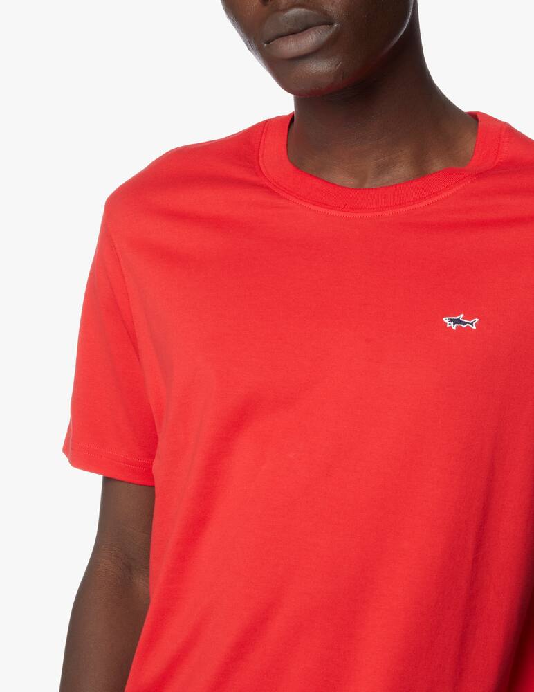 rinascente Paul & Shark Mini shark basic roundneck t-shirt - red
