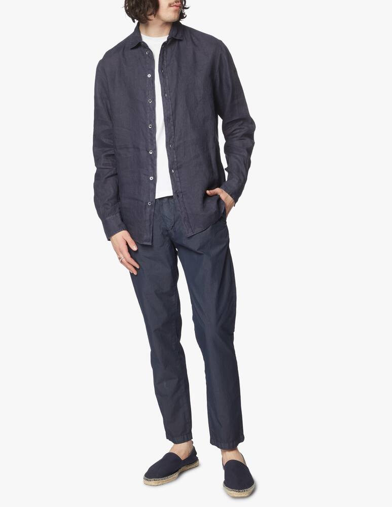 rinascente Emporio Armani Garment dyed linen shirt - blue