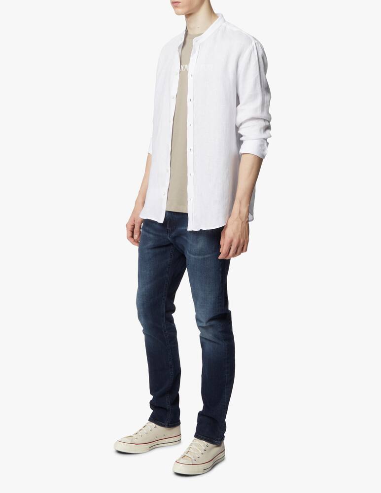 rinascente Emporio Armani Yarn dyed linen guru shirt - white