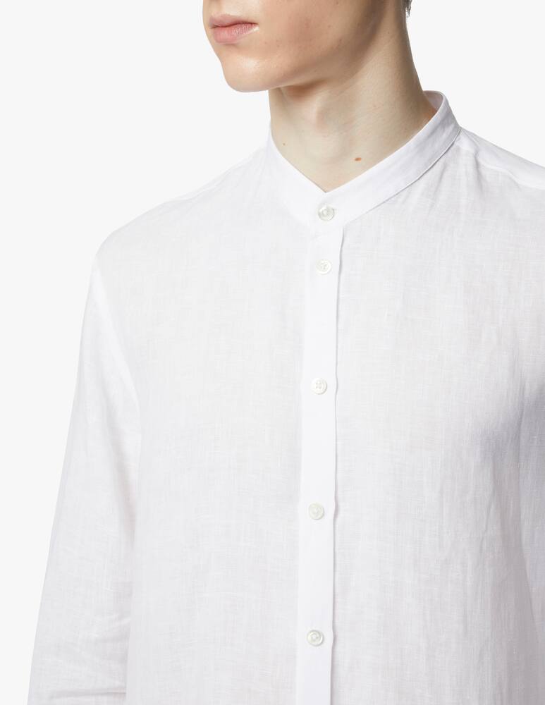 rinascente Emporio Armani Yarn dyed linen guru shirt - white