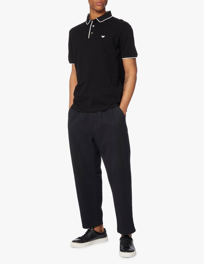 rinascente Emporio Armani Contrast profile basic polo - black