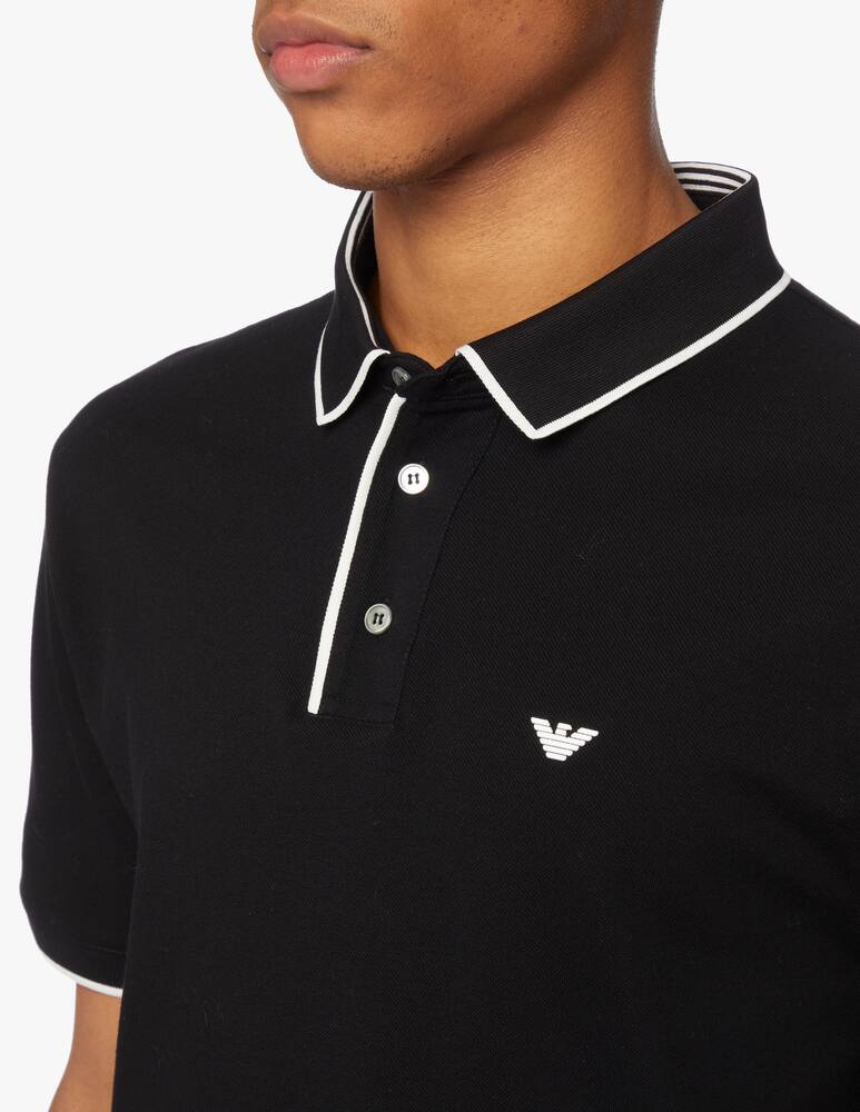 rinascente Emporio Armani Contrast profile basic polo - black