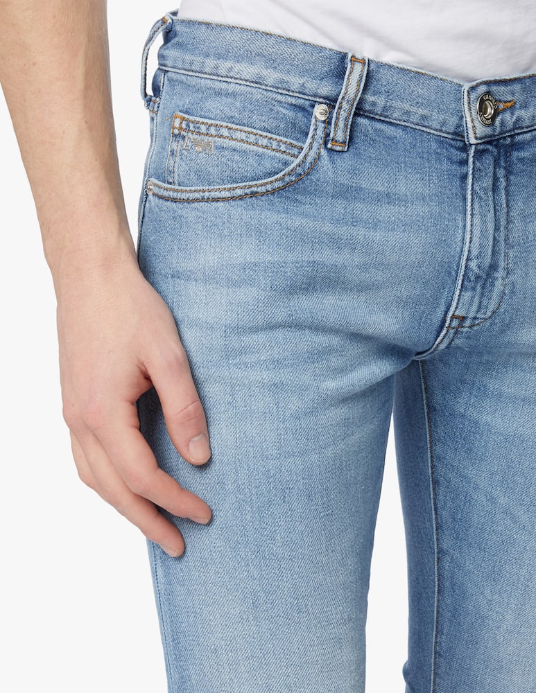 rinascente Emporio Armani Extra slim bleach jeans - blue