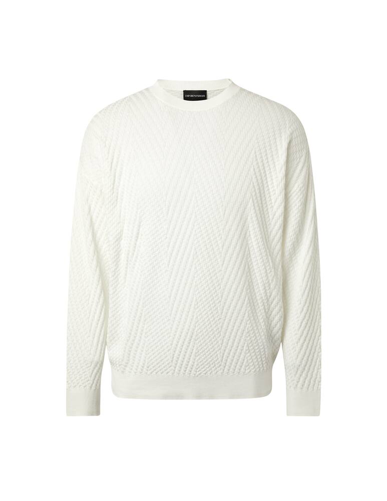 rinascente Emporio Armani Maglia girocollo in cotone - bianco