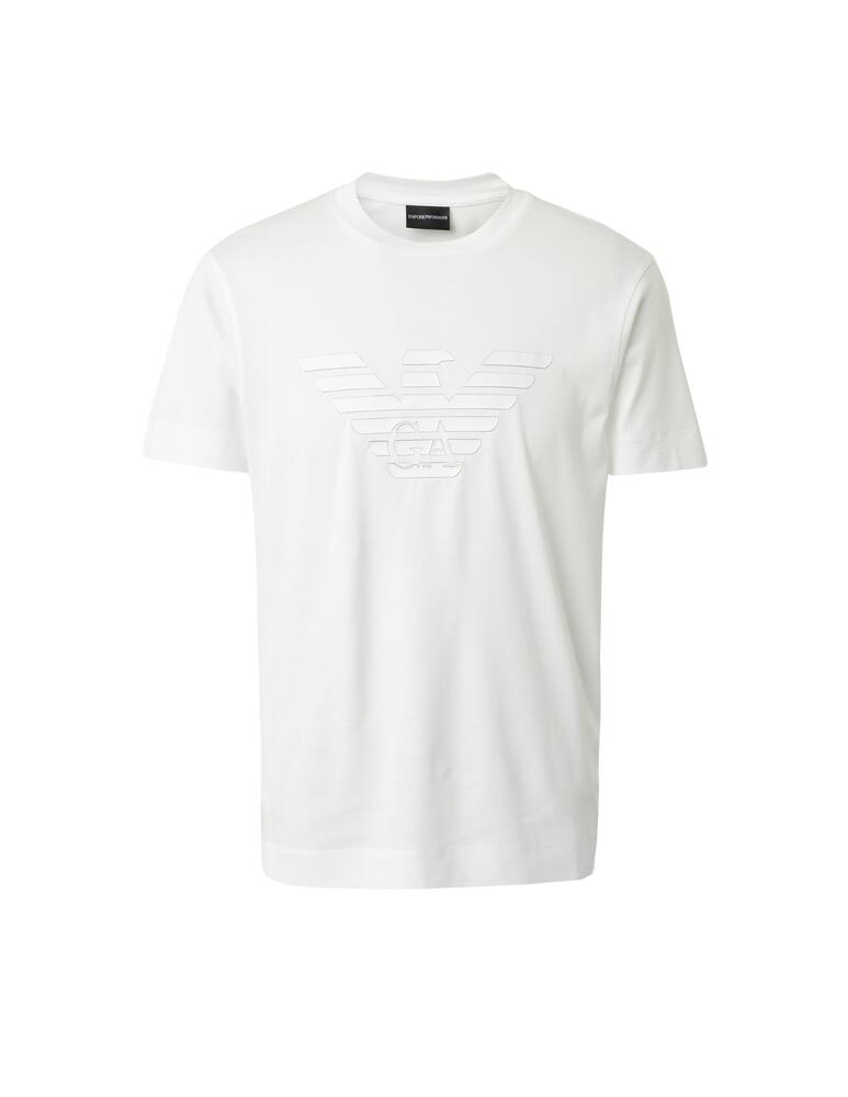 rinascente Emporio Armani Maglietta girocollo stampa aquila grande - bianco