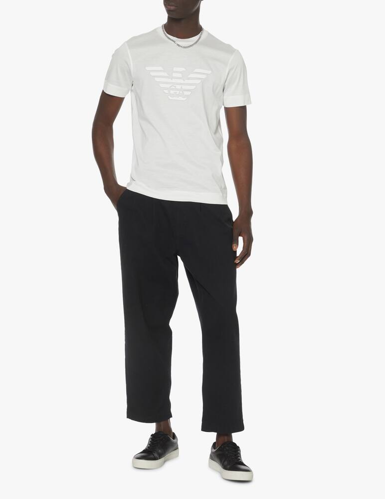 rinascente Emporio Armani Maglietta girocollo stampa aquila grande - bianco