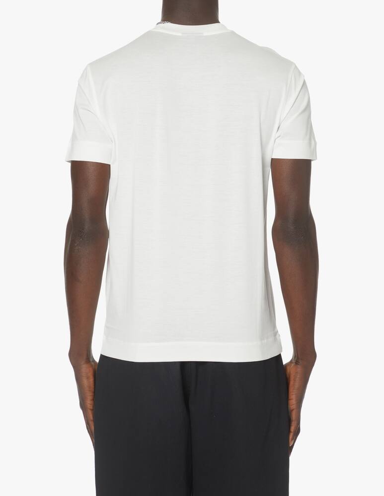 rinascente Emporio Armani Maglietta girocollo stampa aquila grande - bianco