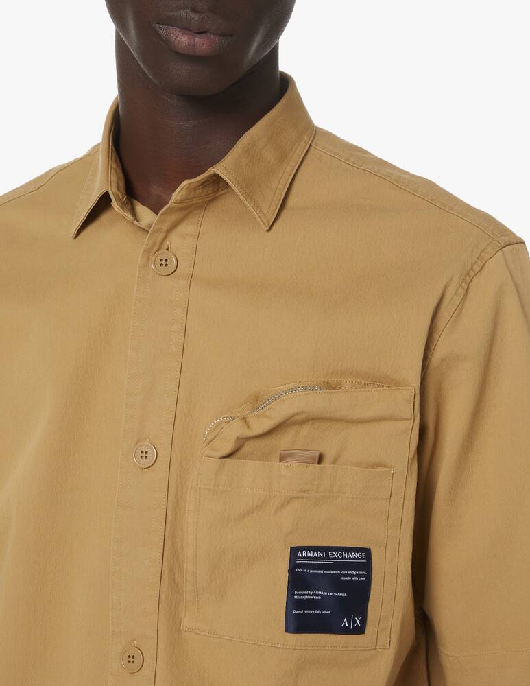 rinascente Armani Exchange Camicia manica corta utility - beige