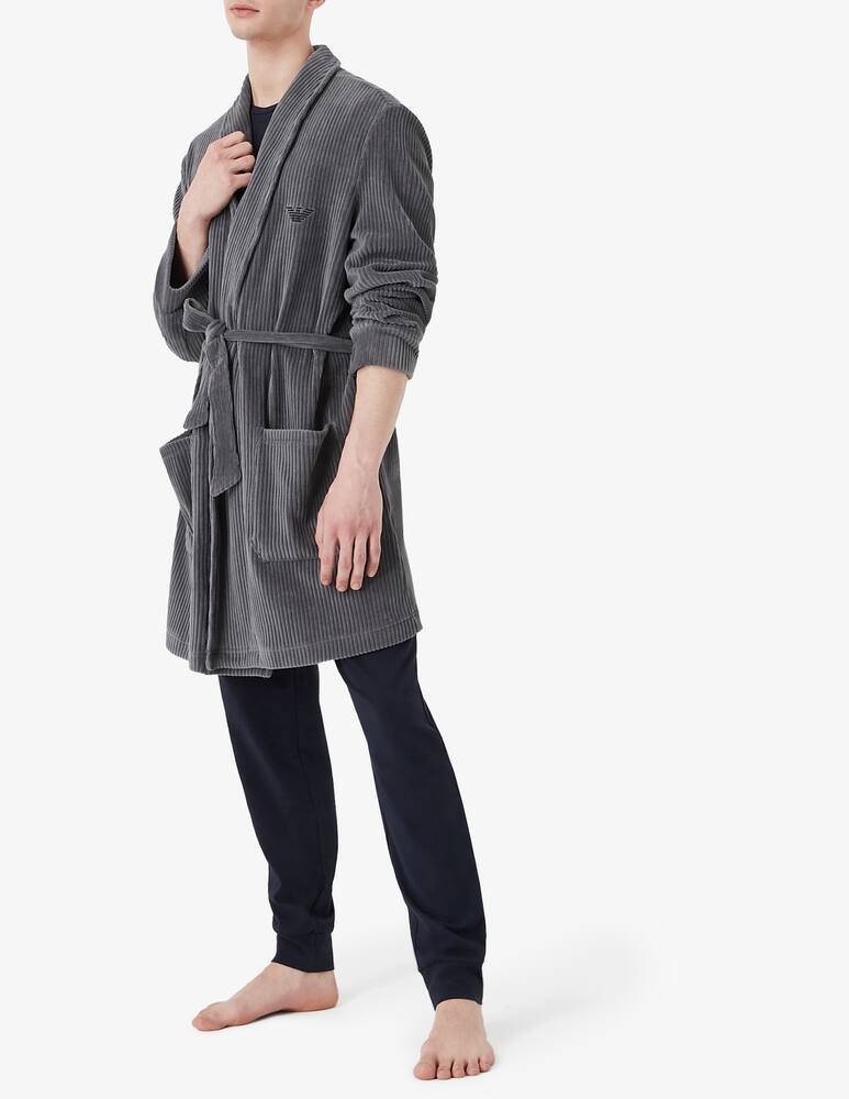 rinascente Emporio Armani Vestaglia in ciniglia - Grigio scuro