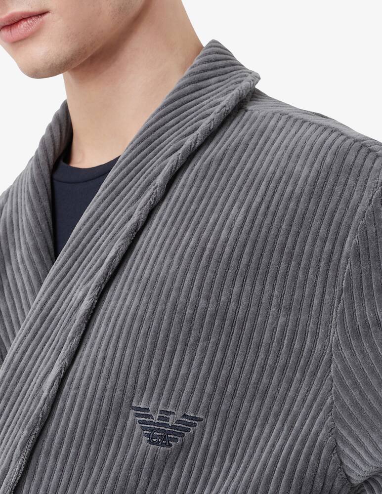 rinascente Emporio Armani Vestaglia in ciniglia - Grigio scuro