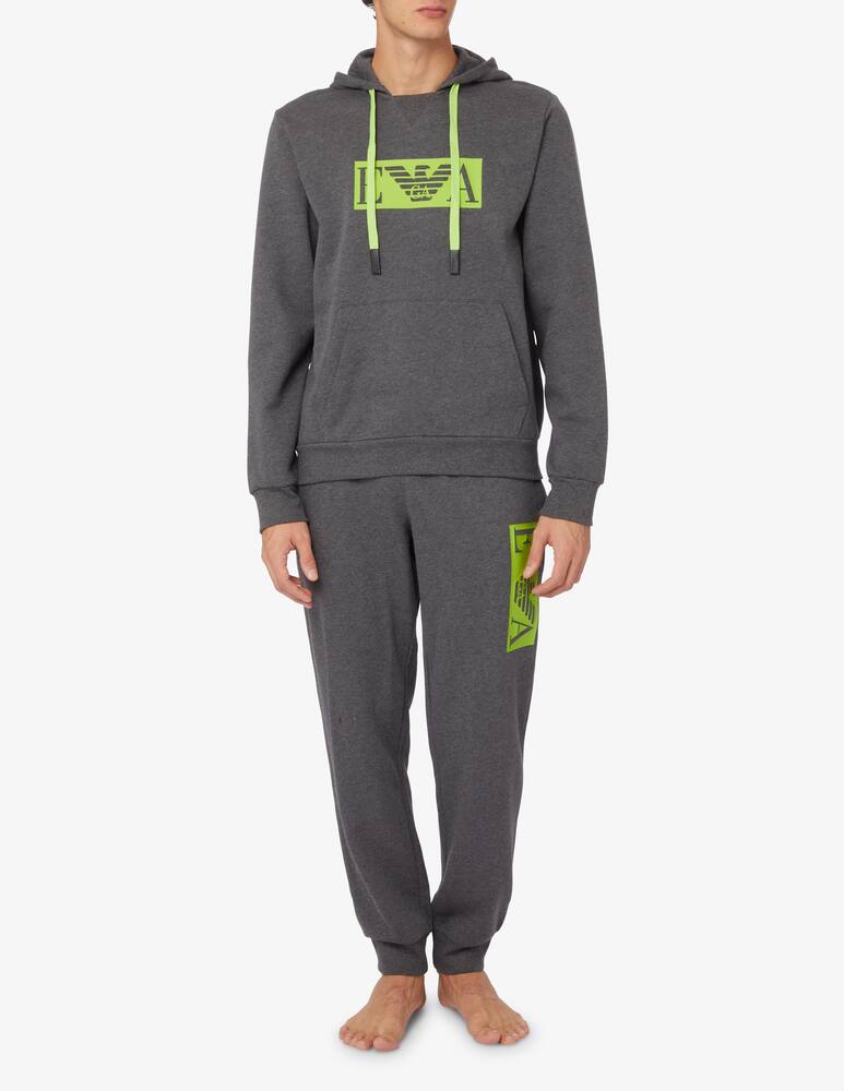 rinascente Emporio Armani Felpa con cappuccio iconic winter terry - Grigio
