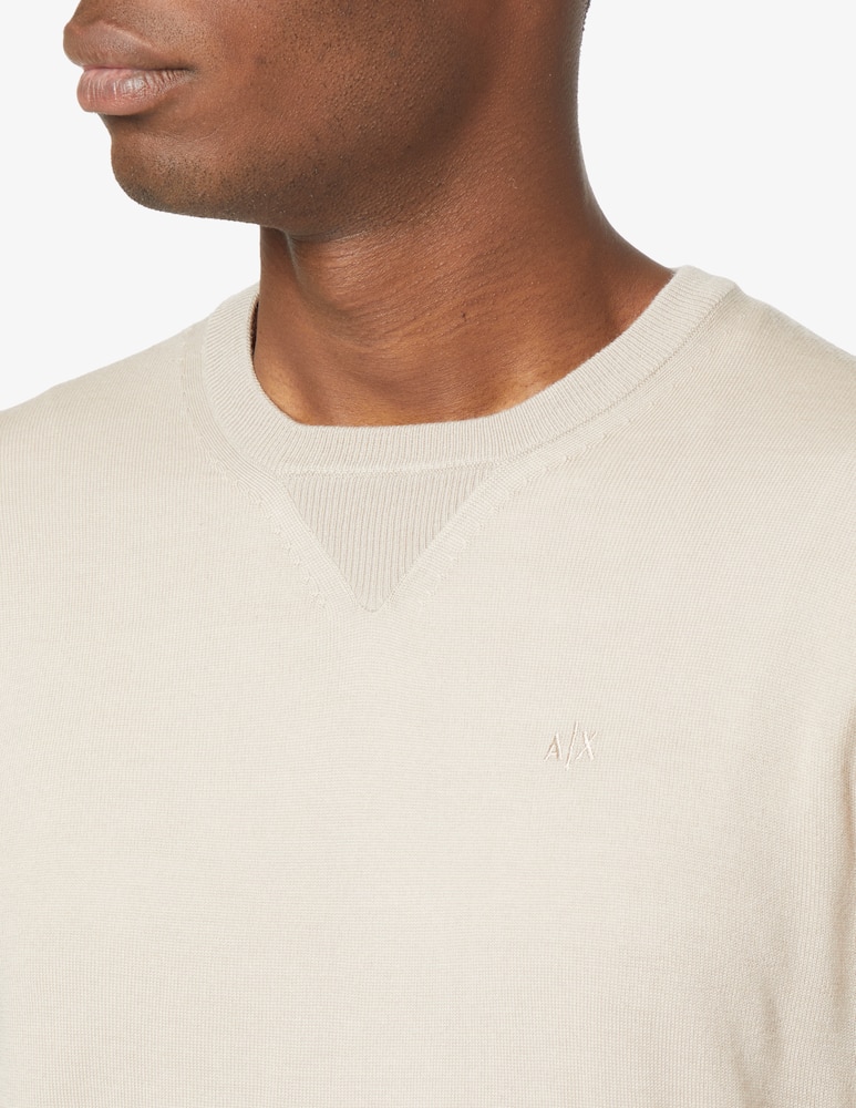 rinascente Armani Exchange Maglia girocollo in lana - Beige