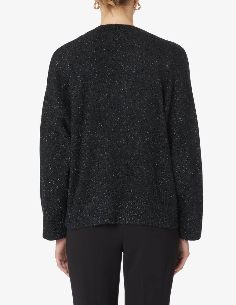 rinascente Armani Exchange Lurex v neck sweater - Black