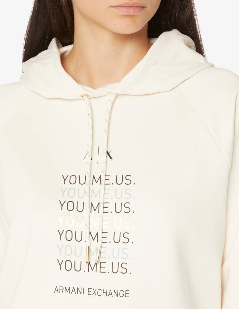 rinascente Armani Exchange Crossgender cotton hoodie - White