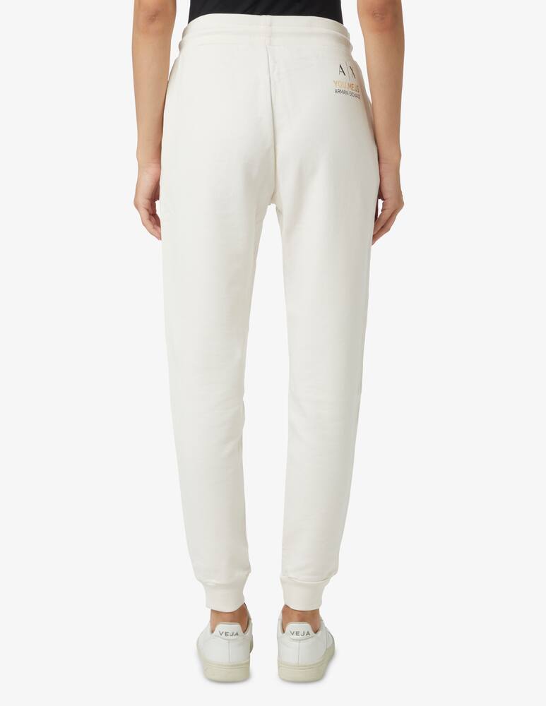 rinascente Armani Exchange Crossgender cotton trousers with logo - White