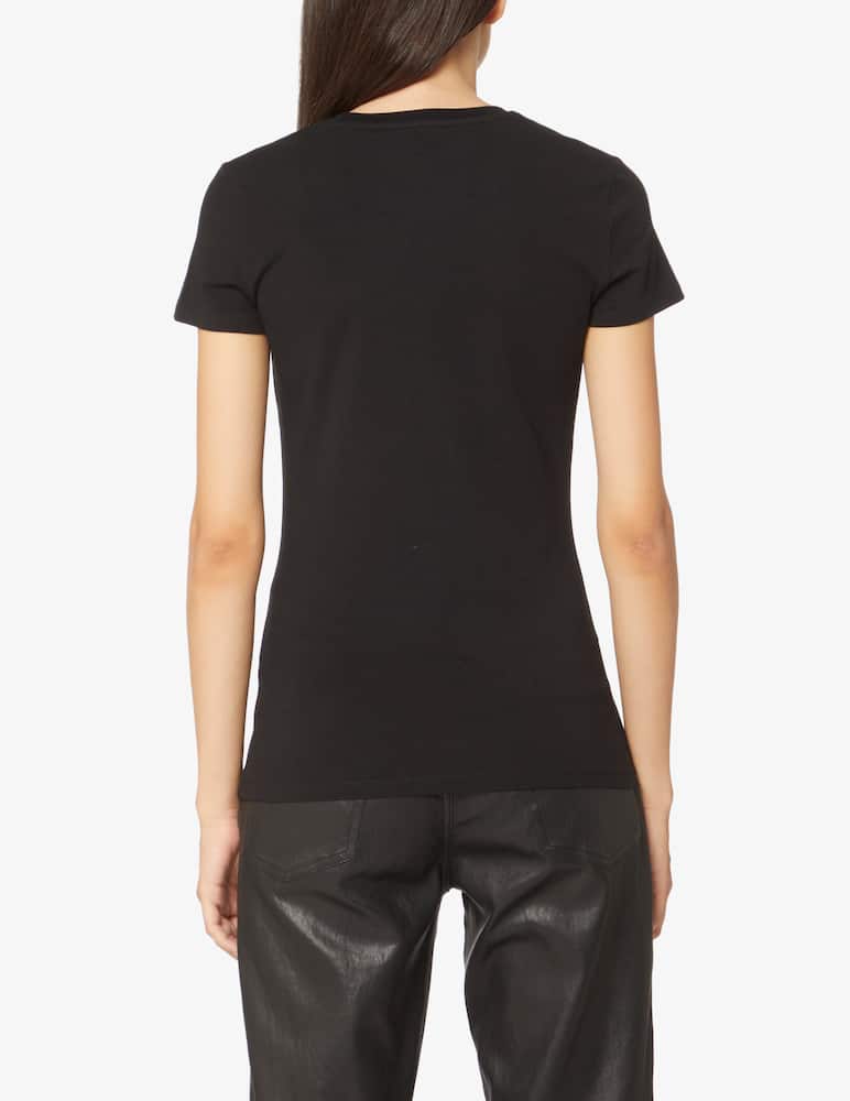 rinascente Armani Exchange Cotton t-shirt with studded logo - Black