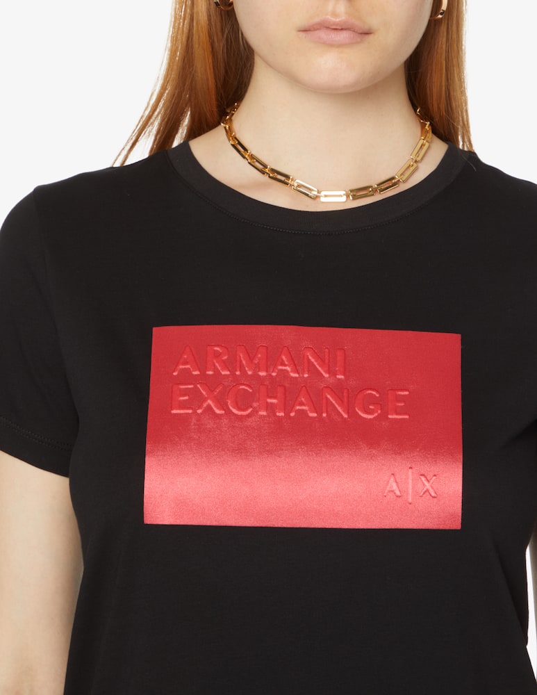 rinascente Armani Exchange Cotton logo t-shirt - Black