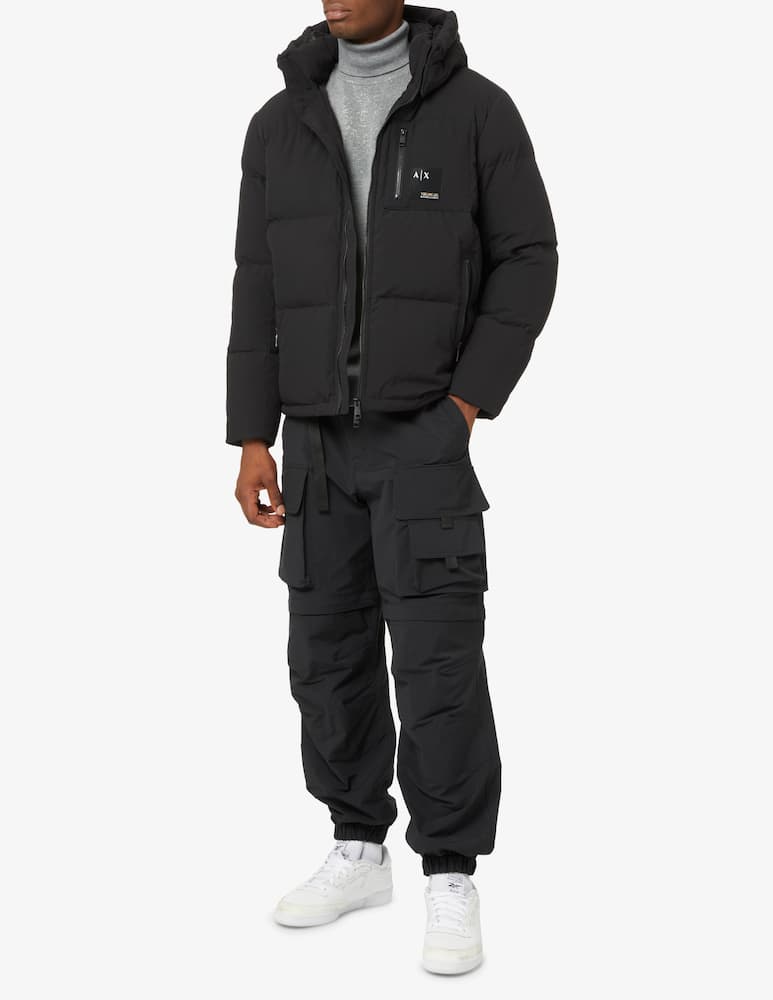 rinascente Armani Exchange Giacca imbottita con cappuccio - Nero