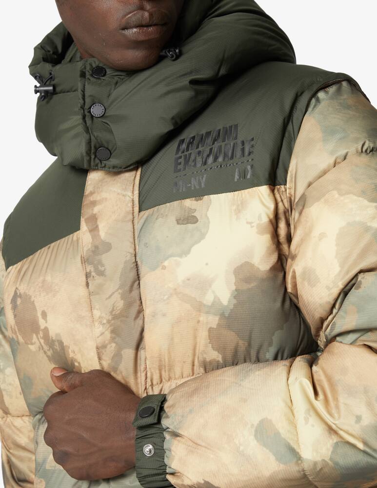 rinascente Armani Exchange Hooded puffer jacket - Multicolor