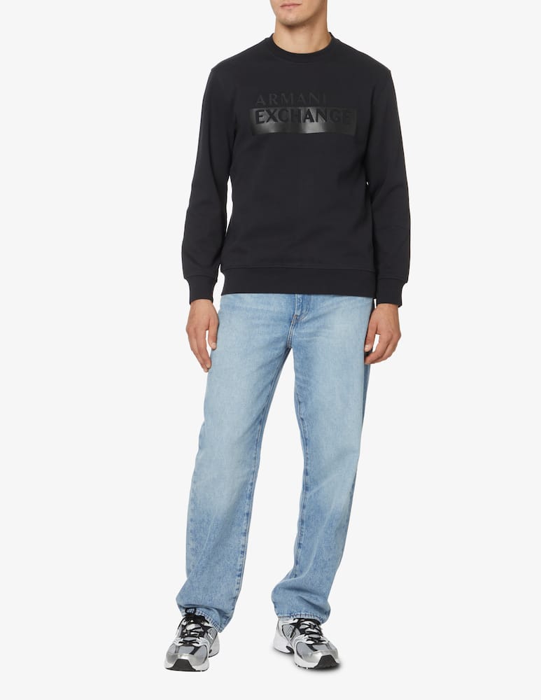 rinascente Armani Exchange Crewneck logo sweatshirt - Black
