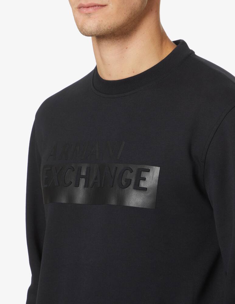 rinascente Armani Exchange Crewneck logo sweatshirt - Black