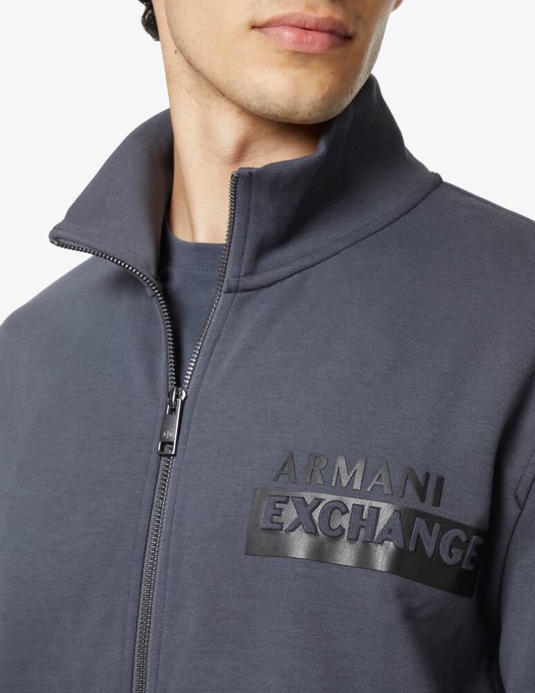 rinascente Armani Exchange Zipped logo sweatshirt - Blue
