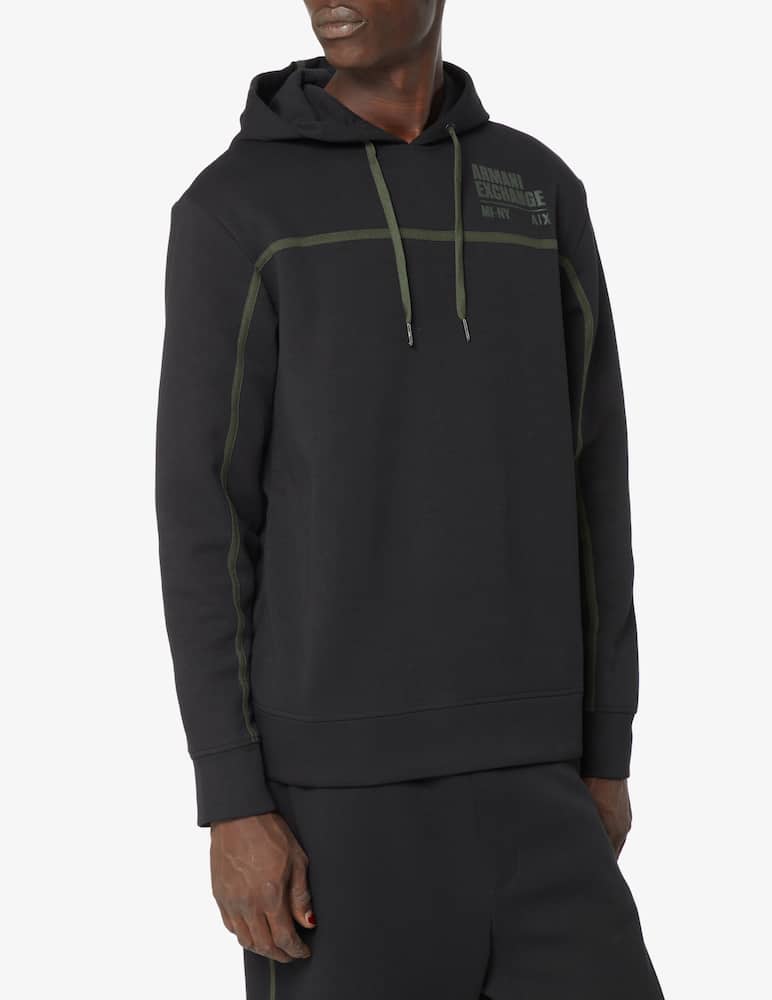 Armani Exchange Felpa con cappuccio con banda - Nero - immagine 1 Armani Exchange Felpa con cappuccio con banda - Nero - immagine 1