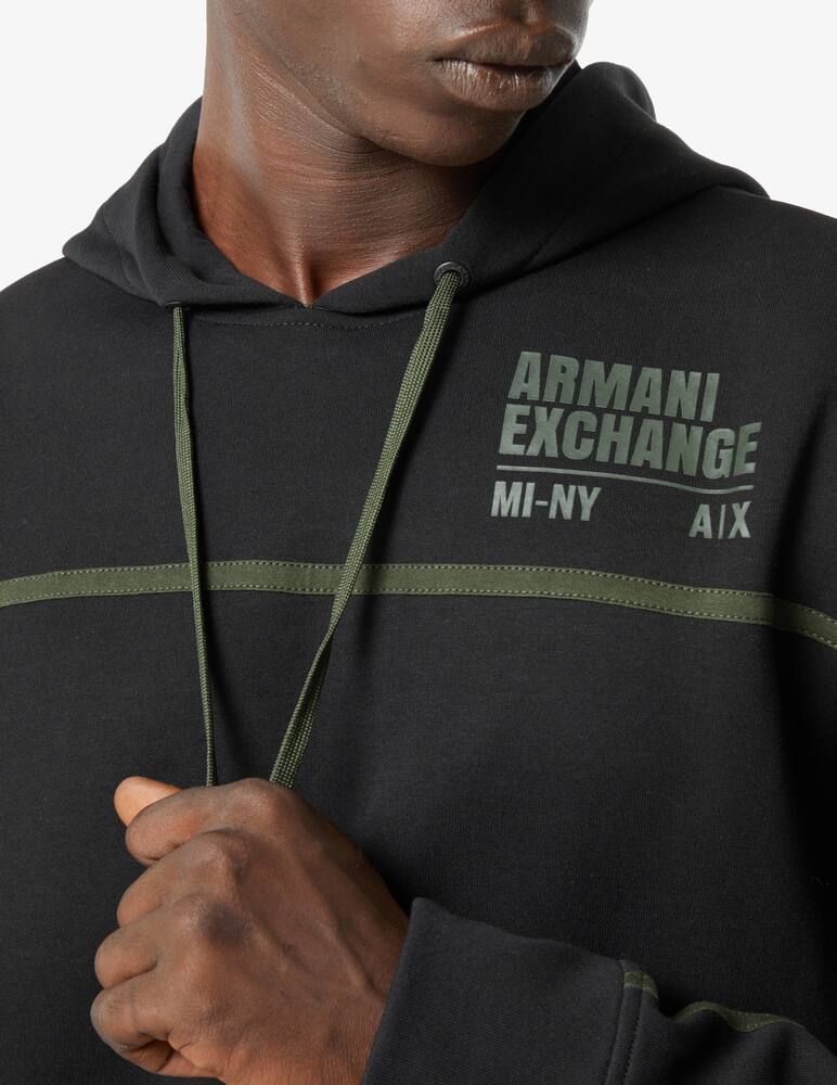 rinascente Armani Exchange Felpa con cappuccio con banda - Nero