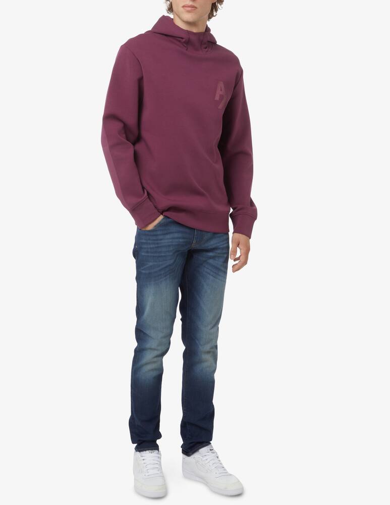 rinascente Armani Exchange Ax metal hoodie - Red