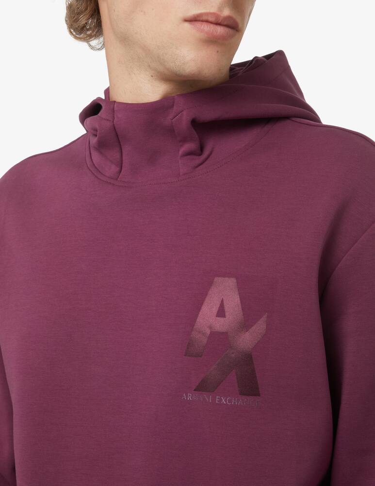 rinascente Armani Exchange Ax metal hoodie - Red